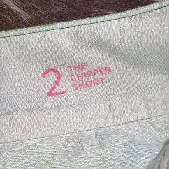 Lilly Pulitzer Size 2 Shorts Green Blue Lions Cotton The Chipper Short 1448 - Picture 5 of 7